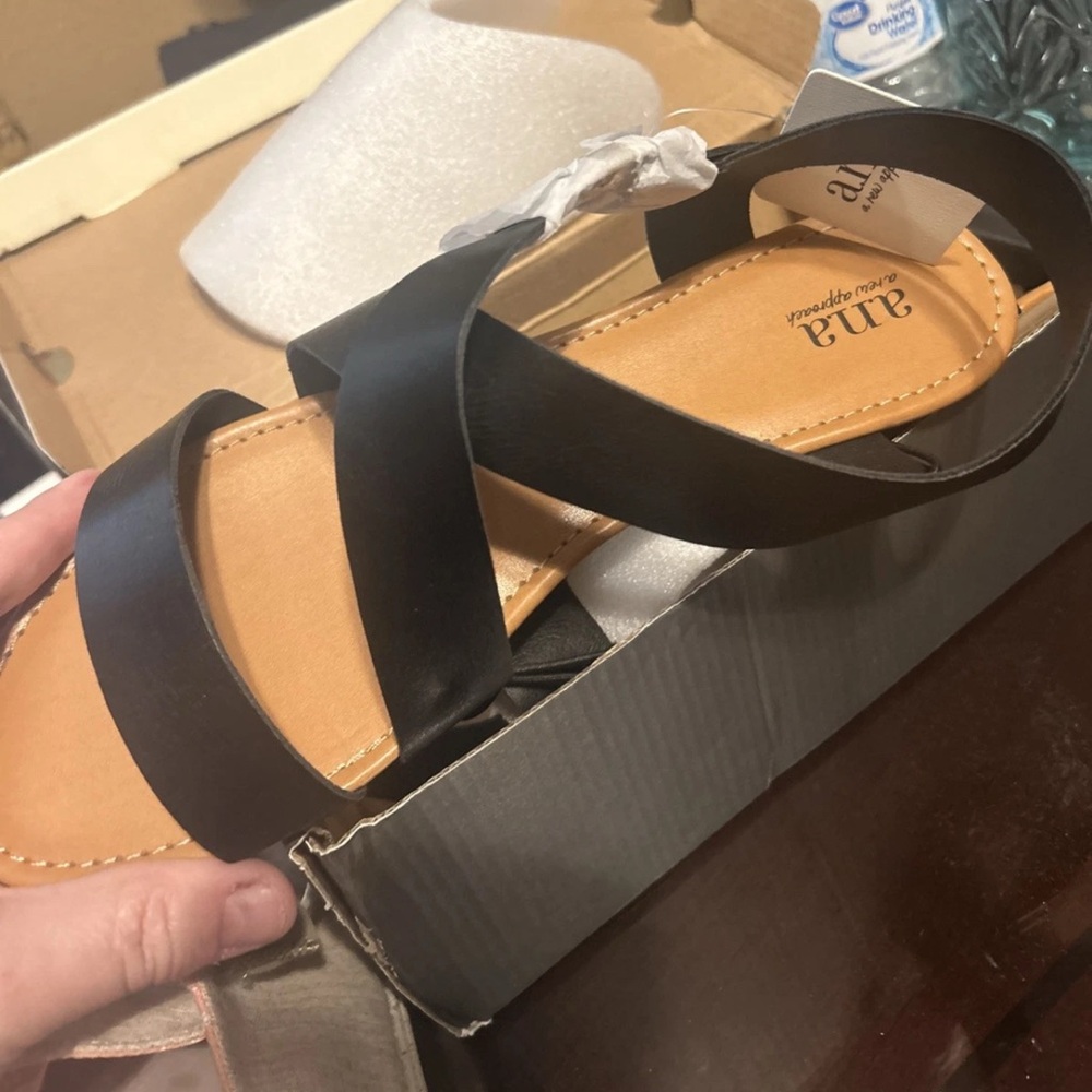 a.n.a Women's Black Sandals